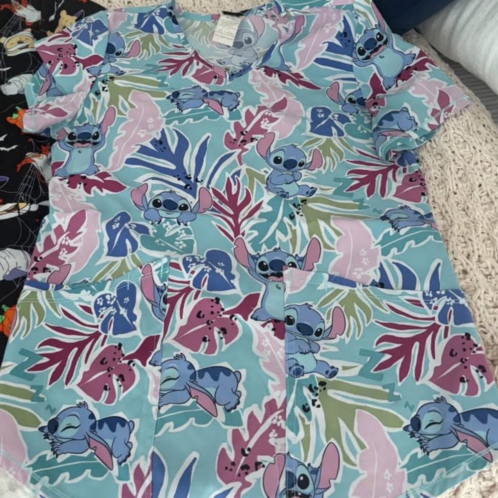 Stitch scrub top